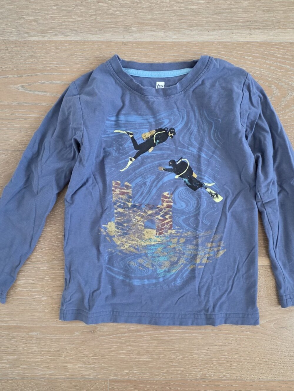 Tea Collection Blue Scuba Diver Shirt Sz 5